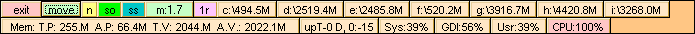 FreeSpaceBar &copy; 2001 by Bearly Computing